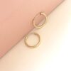 Aretes Argollas lisas 1.2cm oro18k