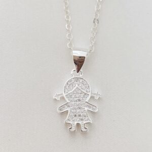 Cadena Dije niña Plata