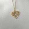 Cadena Corazón mándala oro 18k