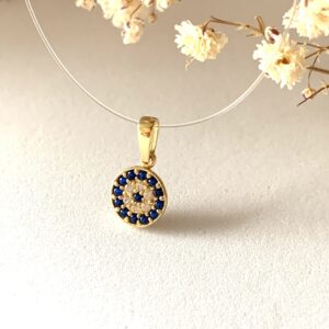 Dije ojo turco azul 18k