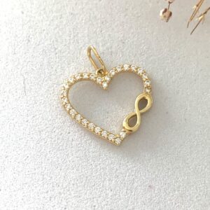 Dije corazón infinito oro 18k