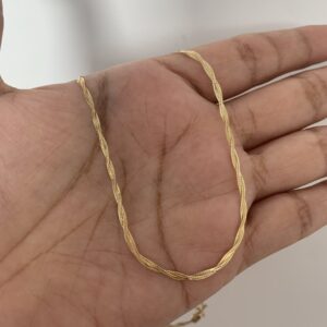 Cadena entrelazada oro 18k