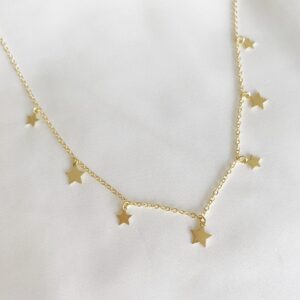 Collar estrellas oro 18k