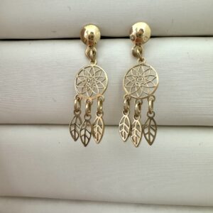 Aretes Atrapasueño oro 18k