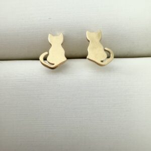 Arete Gato Oro 18k