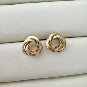 Arete nudo liso oro 18k