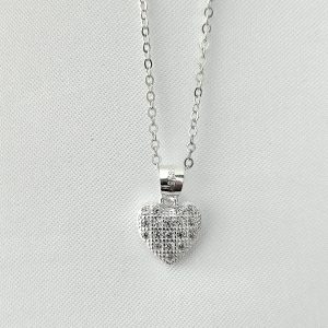 Collar corazón pequeño plata