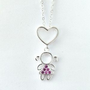 Collar niña plata