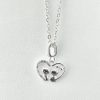Collar Gatos Corazón plata