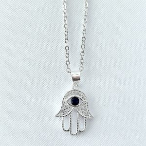 Collar mano poderosa plata