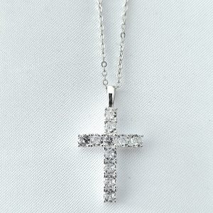 Collar cruz plata I
