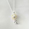 Collar Girasol giratorio plata