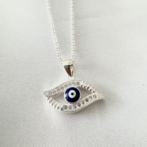 Collar ojo turco II plata