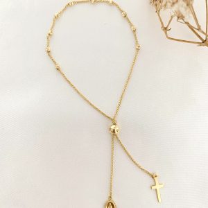 Pulsera denario regulable oro amarillo 18k