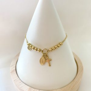 Pulsera Denario regulable oro 18k