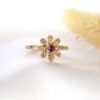 Anillo flor oro 18k
