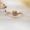 Anillo rosa oro 18k