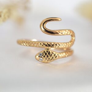 Anillo serpiente oro 18k