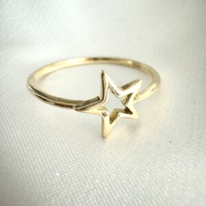 Anillo estrella oro 18k